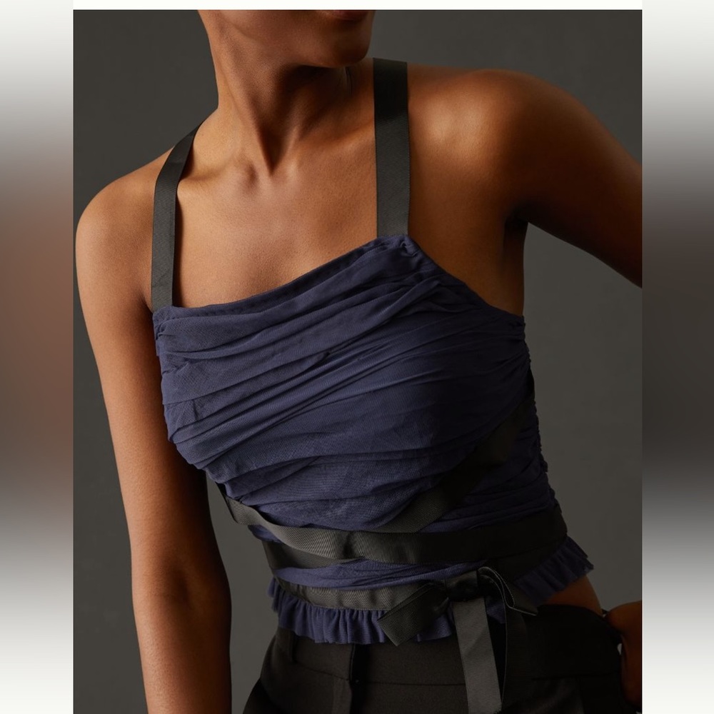 Anthropologie Navy and Black Tank Top